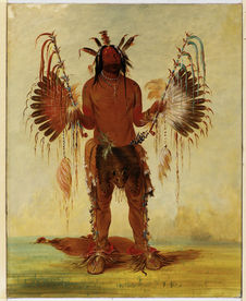 Portrait de Mah-te-he-ha (Vieil ours), homme-médecine de la tribu des Mandan