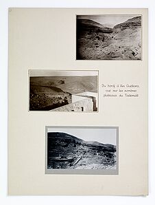 Du bordj d'Ain Guettara vue sur les sombres plateaux du Tademaït