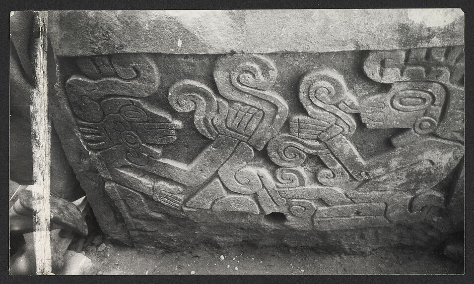 La Lagunita, bas-relief ornant la &quot;pila&quot; (sarcophage), côté Nord