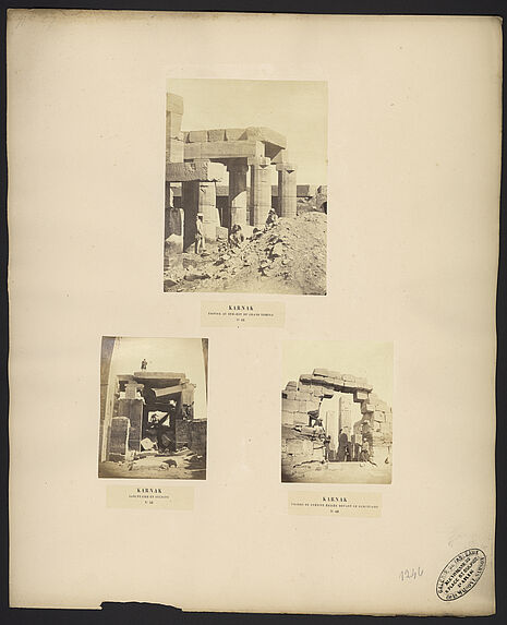 Karnak, piliers de syénite érigés devant le sanctuaire