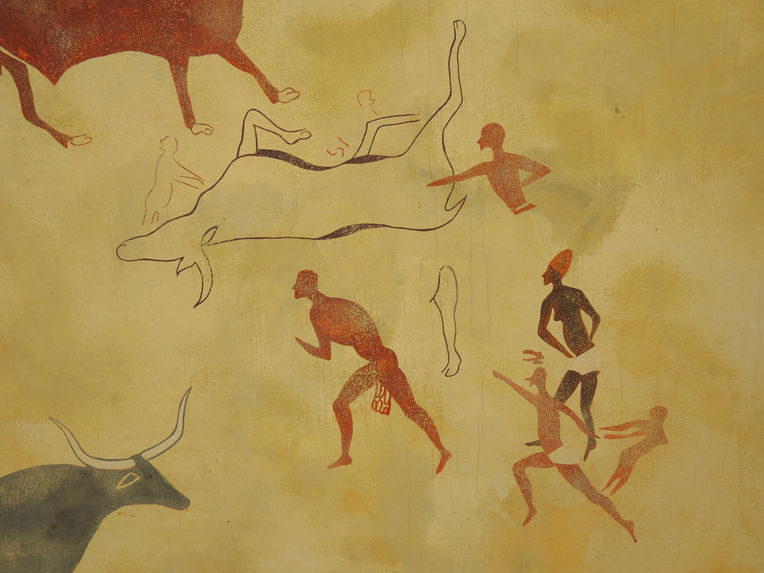 Copie d'une peinture rupestre du Tassili