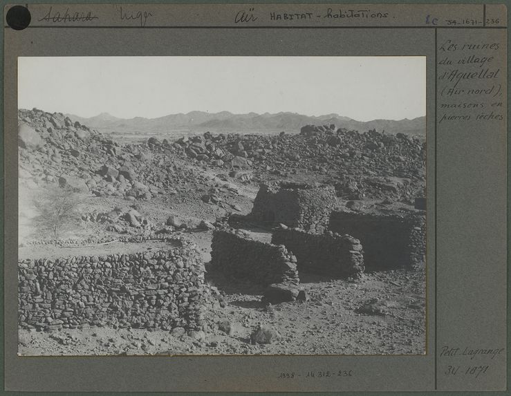Les ruines du village d'Aquellal (Aïr nord)