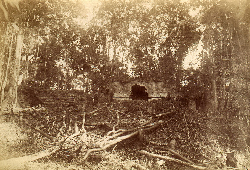 Palenque. Palais en ruine au nord du grand palais