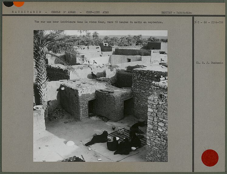 Vue sur une cour intérieure dans le vieux ksar