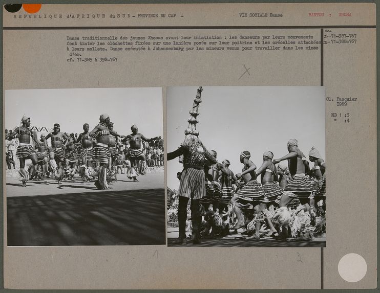 Danse traditionnelle des jeunes Xhosas avant leur initiation