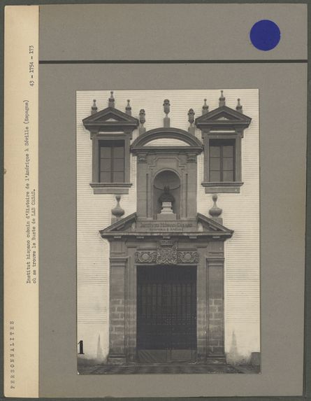 Buste de Las Casas, Institut hispano cubain d'Histoire de l'Amérique à Séville