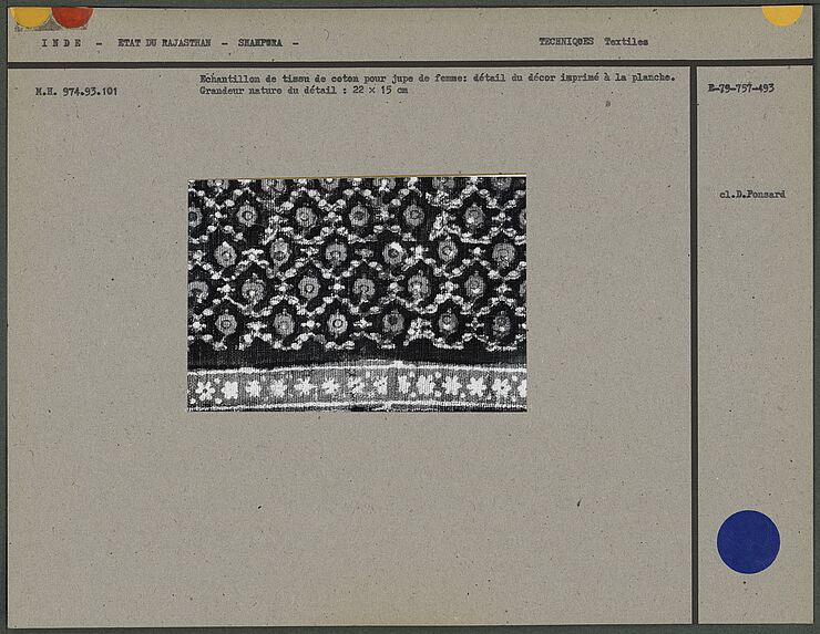Echantillon de tissu de coton pour jupe