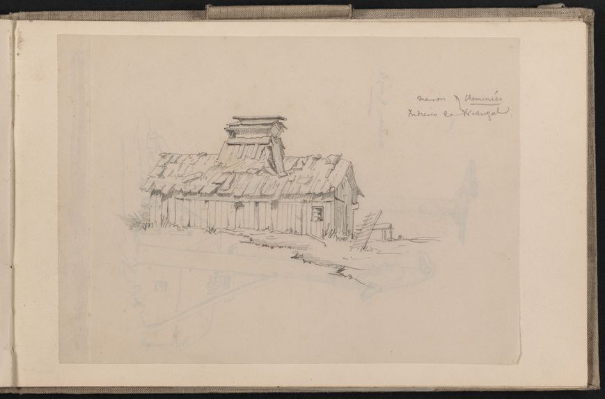 Amérique 1889 - croquis de Xavier de Monteil.