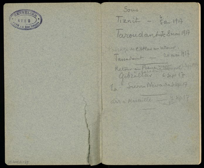 Sous - Tiznit avril 1917 - Taroudant mai 1917 et retour en France