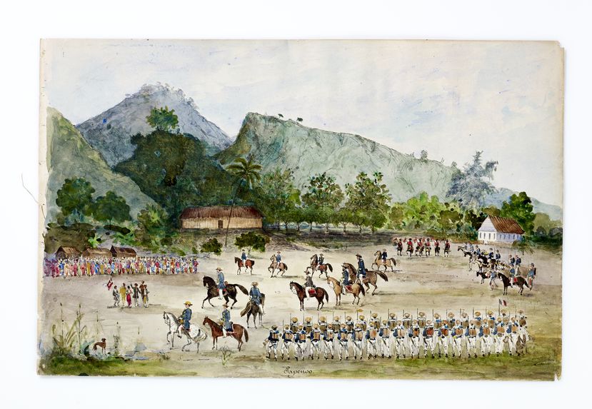 Promenade militaire autour de Papeete, 1861. Papenoo