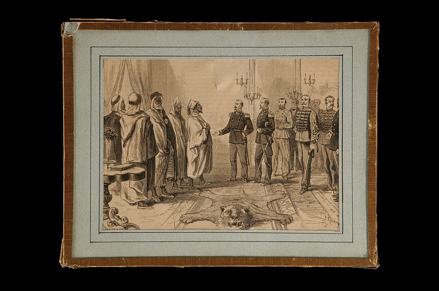 Sans titre [Algérie - Réception par le Général De Flogny de l'Ambassade Marocaine, 1816]