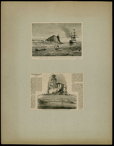 Vue du cap et du phare Saint-Jacques - Premier phare construit sur la côte de Cochinchine