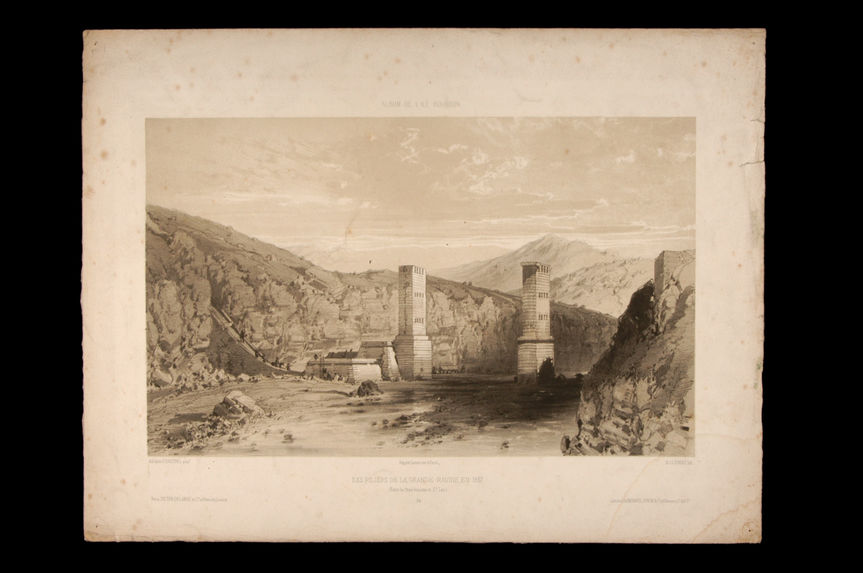 Les piliers de la grande ravine en 1837 - Entre les Trois bassins et St Leu