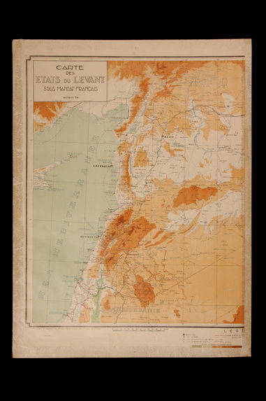 Carte des Etats du Levant sous mandat français