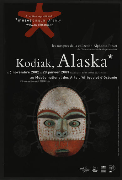 Kodiak, Alaska. Les masques de la collection Alphonse Pinart du Château-Musée de Boulogne-sur-mer