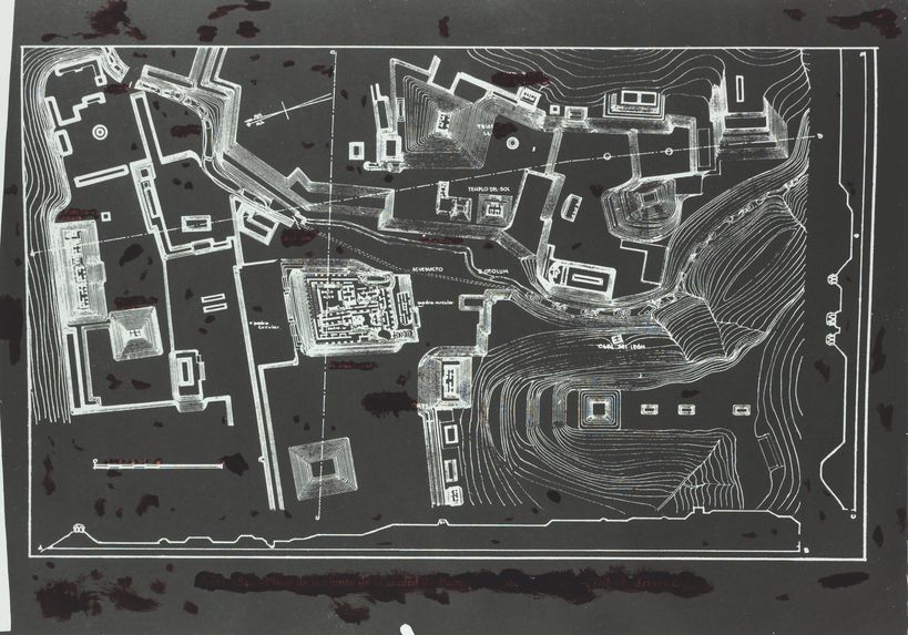 Plan de la cité Maya de Palenque