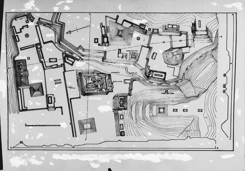 Plan de la cité Maya de Palenque
