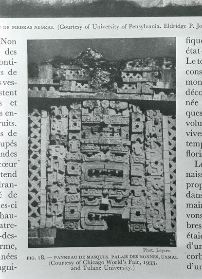 Sans titre [Panneau de masques, Palais des nonnes, Uxmal]