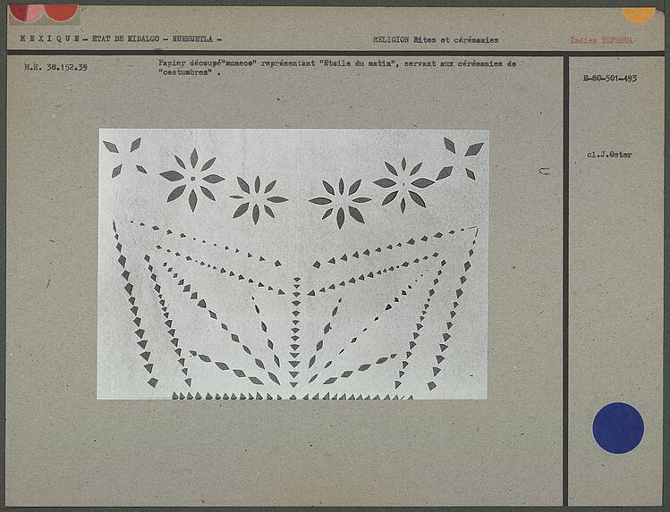 Papier découpé représentant l'&quot;Etoile du matin&quot