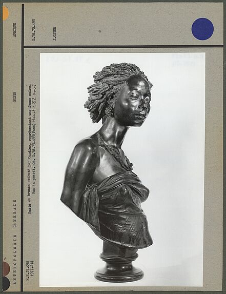 Buste en bronze exécuté par Cordier, femme noire