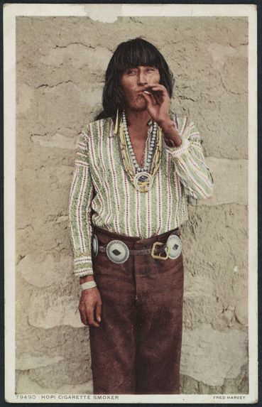 Hopi cigarette smoker