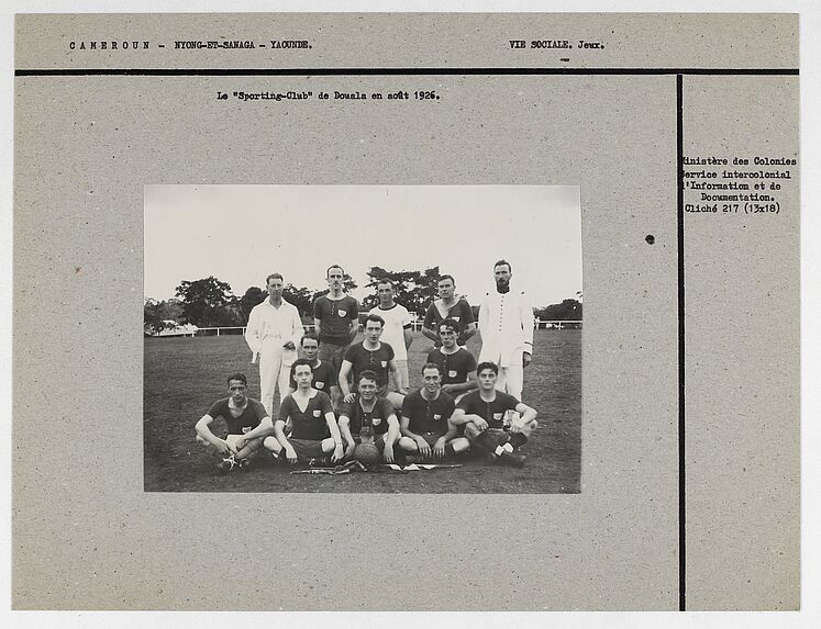Le &quot;Sporting-Club&quot; de Douala en août 1926