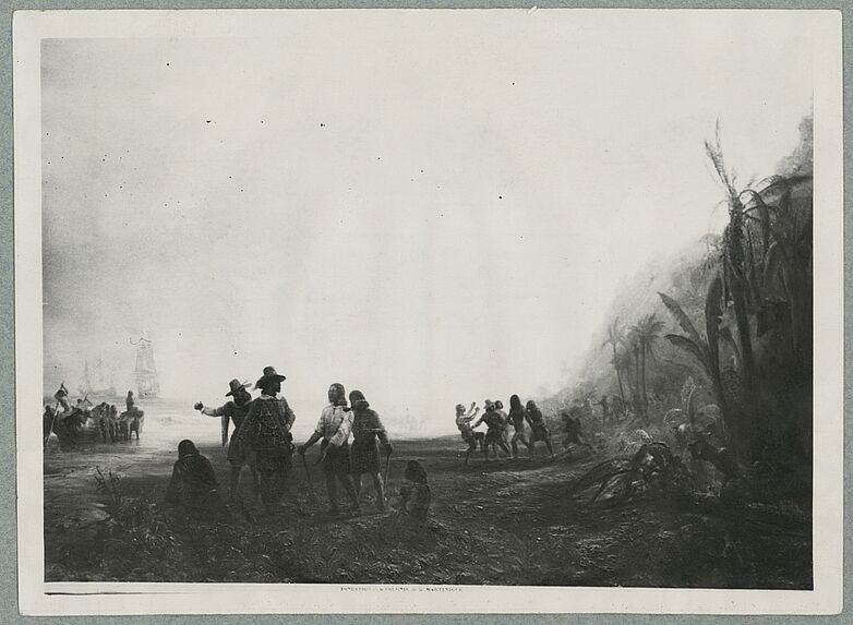 Fondation de la colonie de la Martinique, tableau de Gudin