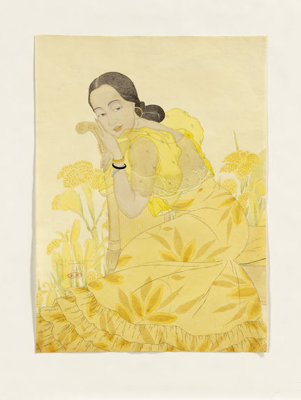Portrait of a Chamorro Woman. Yellow. Portrait de Melle Joanita Utalann