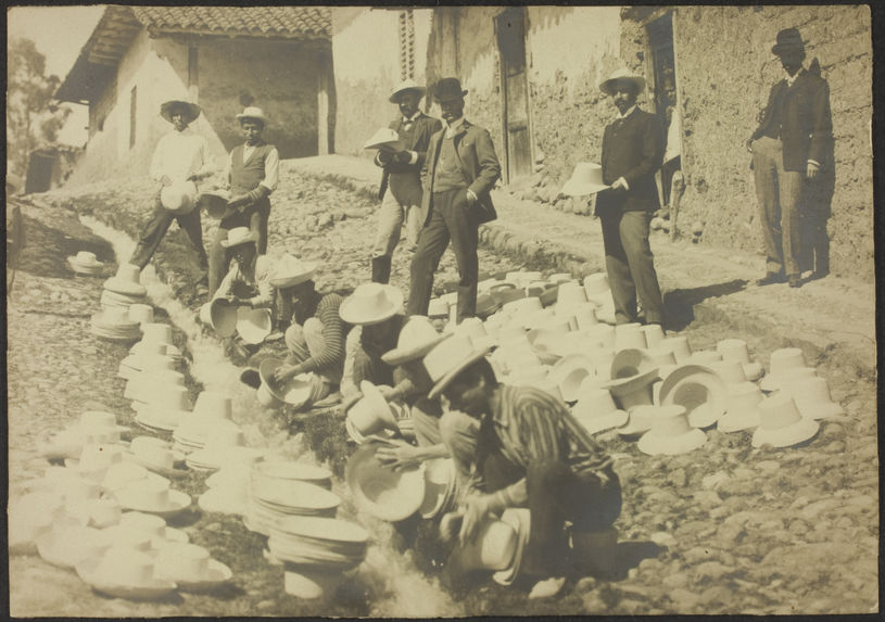 Cuenca. Blanchissage des chapeaux