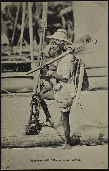 Fisherman with full equipement