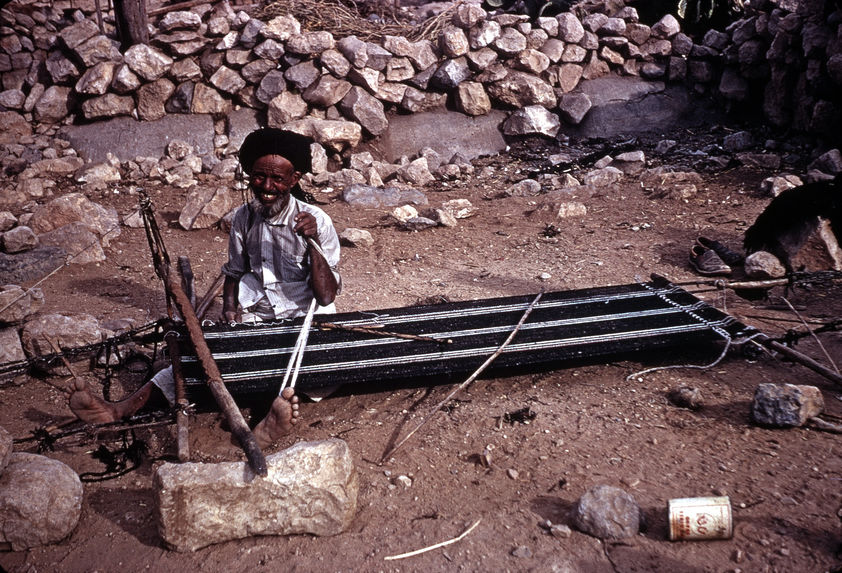 Tissage d'un tapis