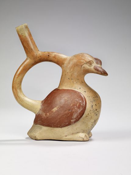 Vase ornithomorphe à anse-goulot tubulée