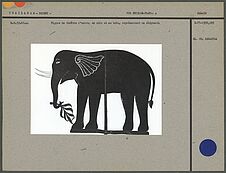 Figure de théâtre d'ombre : éléphant