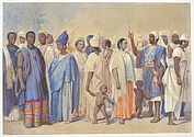 Habitants de Saint-Louis en costume de fête (Sénégal)