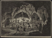 Une cérémonie religieuse dans les grottes du Préa-Teuk (Indo-Chine)