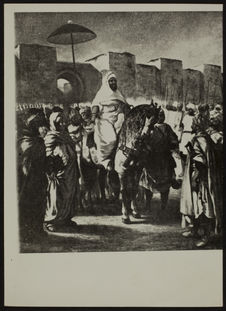 Sans titre [Moulay Abd-er-Rahman, sultan du Maroc, sortant de son palais de…