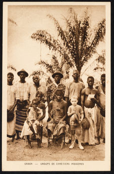 Gabon - groupe de chrétiens indigènes