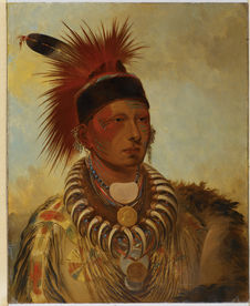 Portrait de Mu-ho-she-kaw (Nuage blanc), chef des Iowa du Missouri