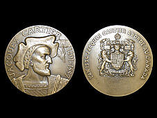 Médaille - Jacques Cartier aborde au Canada