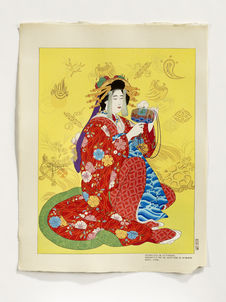 Daikoku, Dieu de la richesse, personnifié par une courtisane du Shimabara