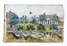 Promenade militaire autour de Papeete, 1861. Retour à Papeete