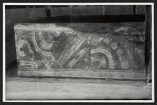 Tizatlan, Teocali, les pierres de sacrifice, détail des fresques