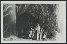 Vieux marchant dans l'oasis de Gherait-el-Garbia