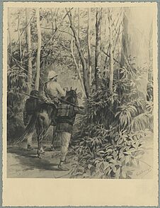 Paul Crampel dans la forêt équatoriale