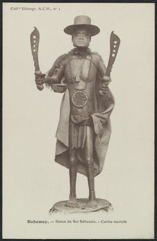 Dahomey - Statue de Béhanzin - Cuivre martelé