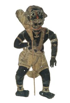 Figure du théâtre d'ombres, démon "yaksha"