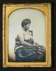 Photographie du daguerréotype n°PM000029 et n°PM000030: Femme Botocudo