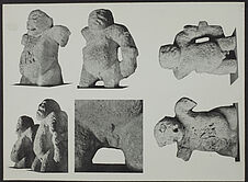 Mexique. Statues de singes de Mérida (Yucatan)