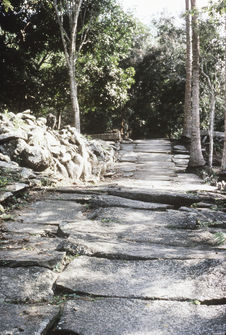 Chemin dallé restauré