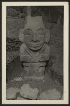 Stone monument excavated by Dr Henri Lehmann in Moscopan